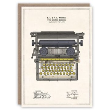 Cards Pattern Book Typewriter